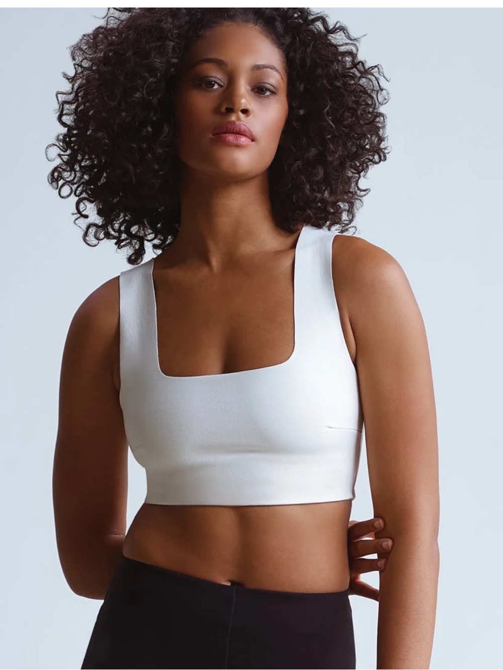 Commando White Square-Neck Faux Leather White Top S New $88